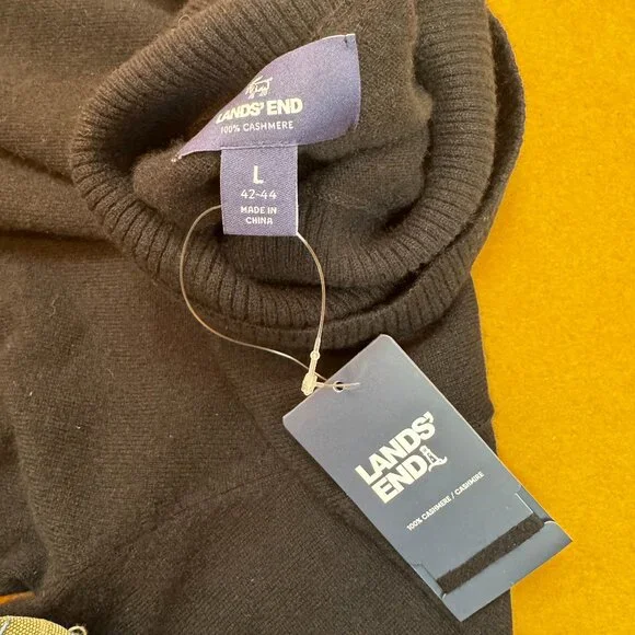Lands' End Cashmere Turtle Neck Sweater - Picture 2 of 3